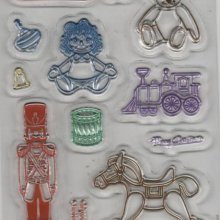 Tampon transparent Jouets 30 mm pour décoration